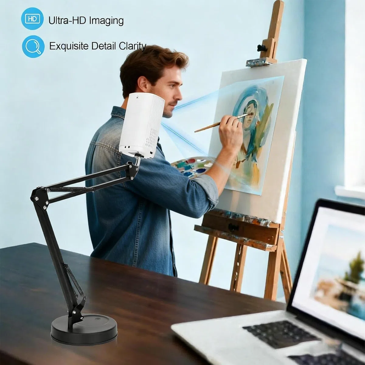 Art Projectors for Drawing, Art Projector For Tracing Drawing Painting, IOS/Android Support, WiFi And USB Connectivity, Wireless Projection For Desktop Wall, For Tracing,Art Projects
