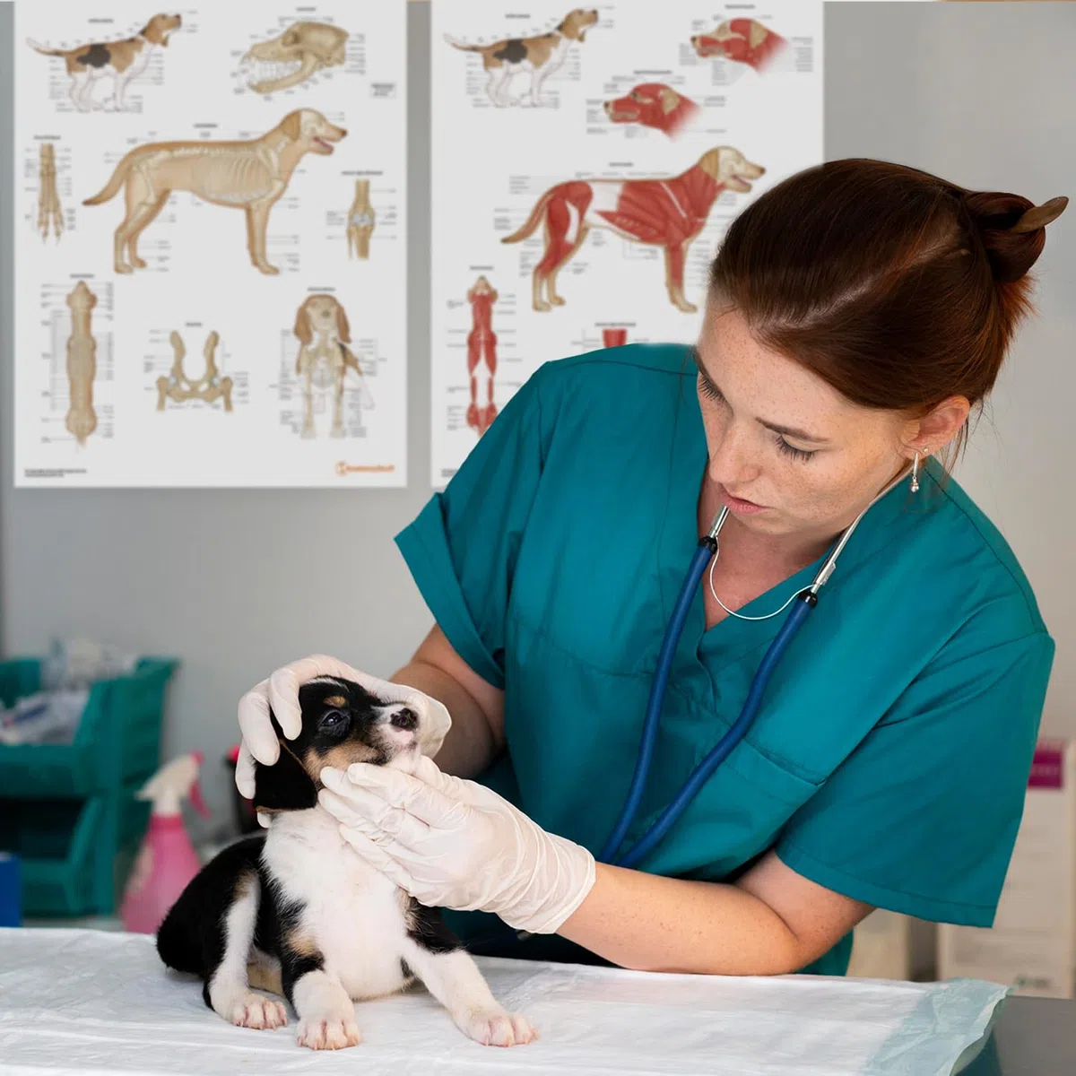 Canine Anatomy Poster-Kollektion, 45 x 60 cm, Hunde-Anatomisches Diagramm, 3 Stück