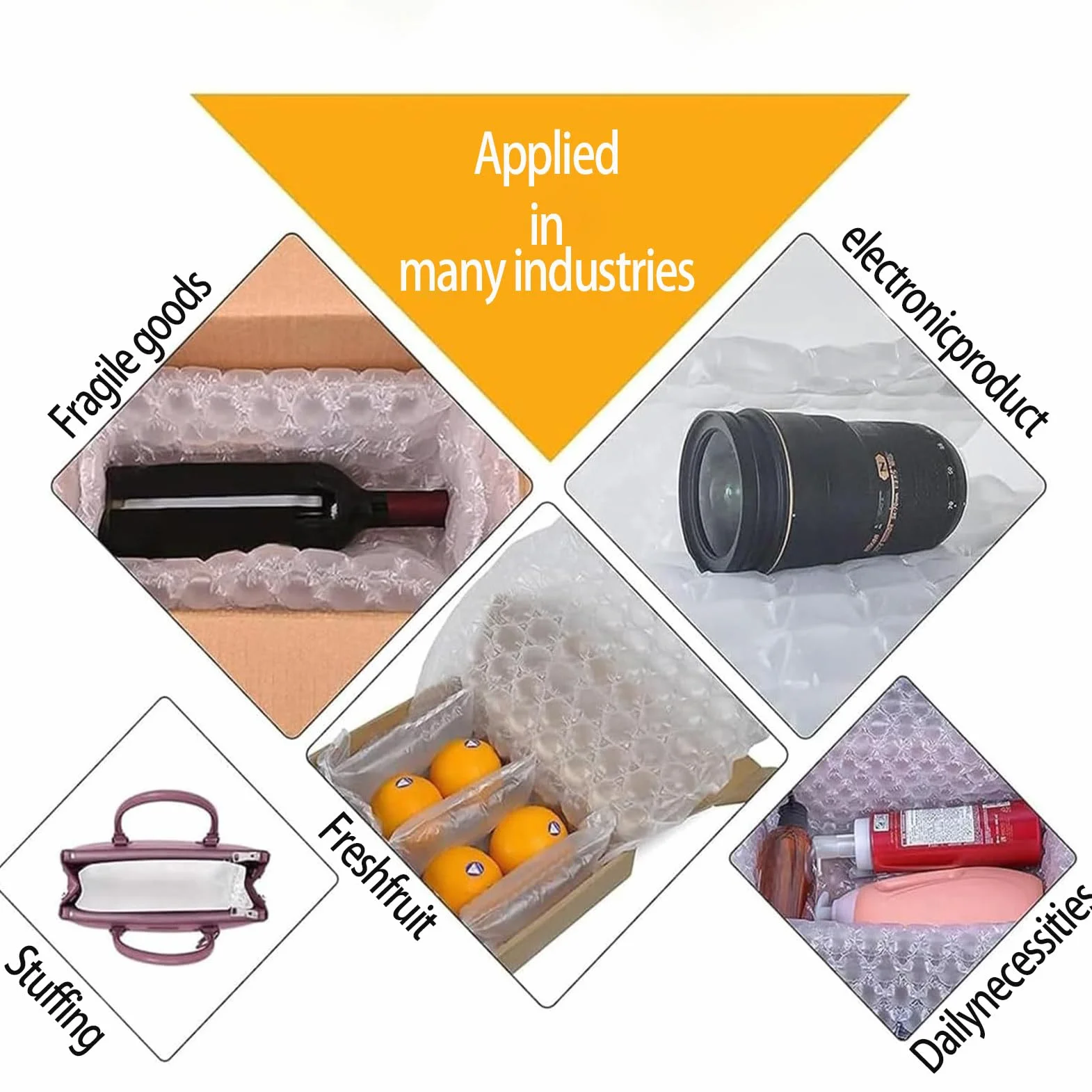 Aufblasbare, Perforierte Verpackungsfolie, Starke Luftpolsterfolie, Luftpolsterfolienmaschine Erforderlich, Unaufgeblasen, Alternative Zu Luftpolsterfolie whitemachine-20cm*300m*4