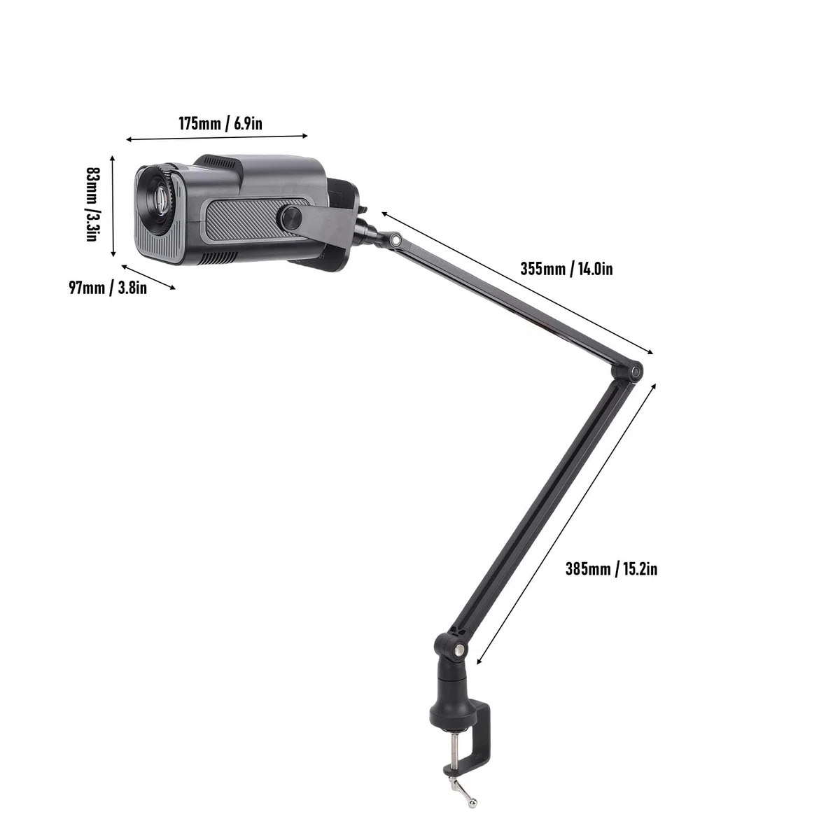 SIXRUN Art Projector, 1280x720 HD Wireless Zeichenprojektor mit Klemmenständer für Abpausen Skizzieren Malen Wand Leinwand (EU-Stecker 100-240V)