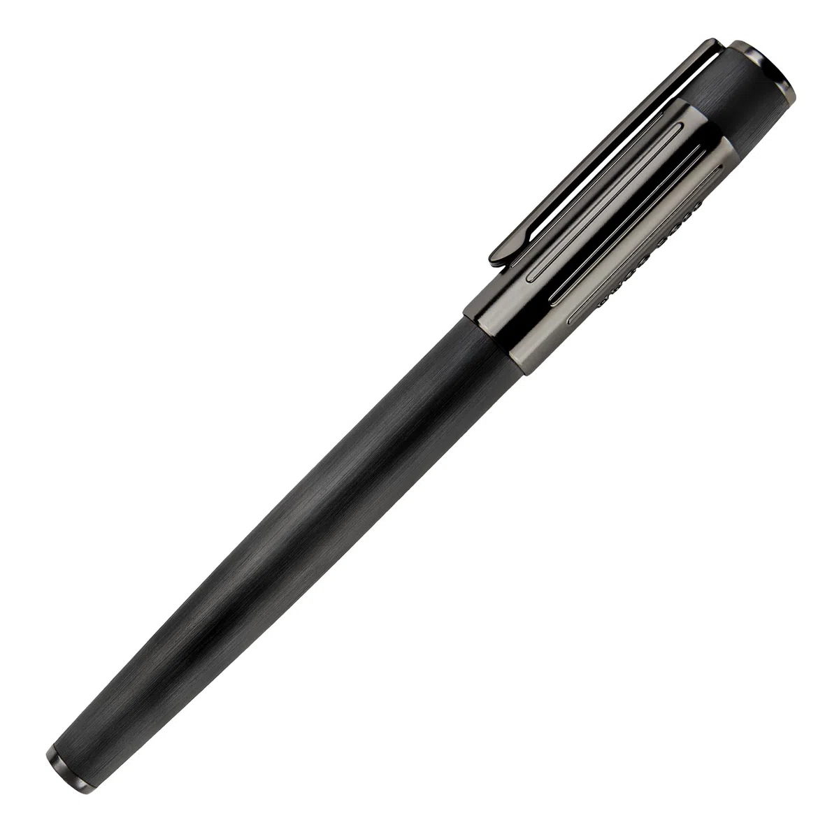 Hugo Boss Stifte-Set Gear Ribs Black Kugelschreiber & Füllfederhalter aus Messing hergestellt, Farbe: Dunkelgrün/Schwarz, Abmessungen: 200 x 62 x 34 mm, HPBP306A