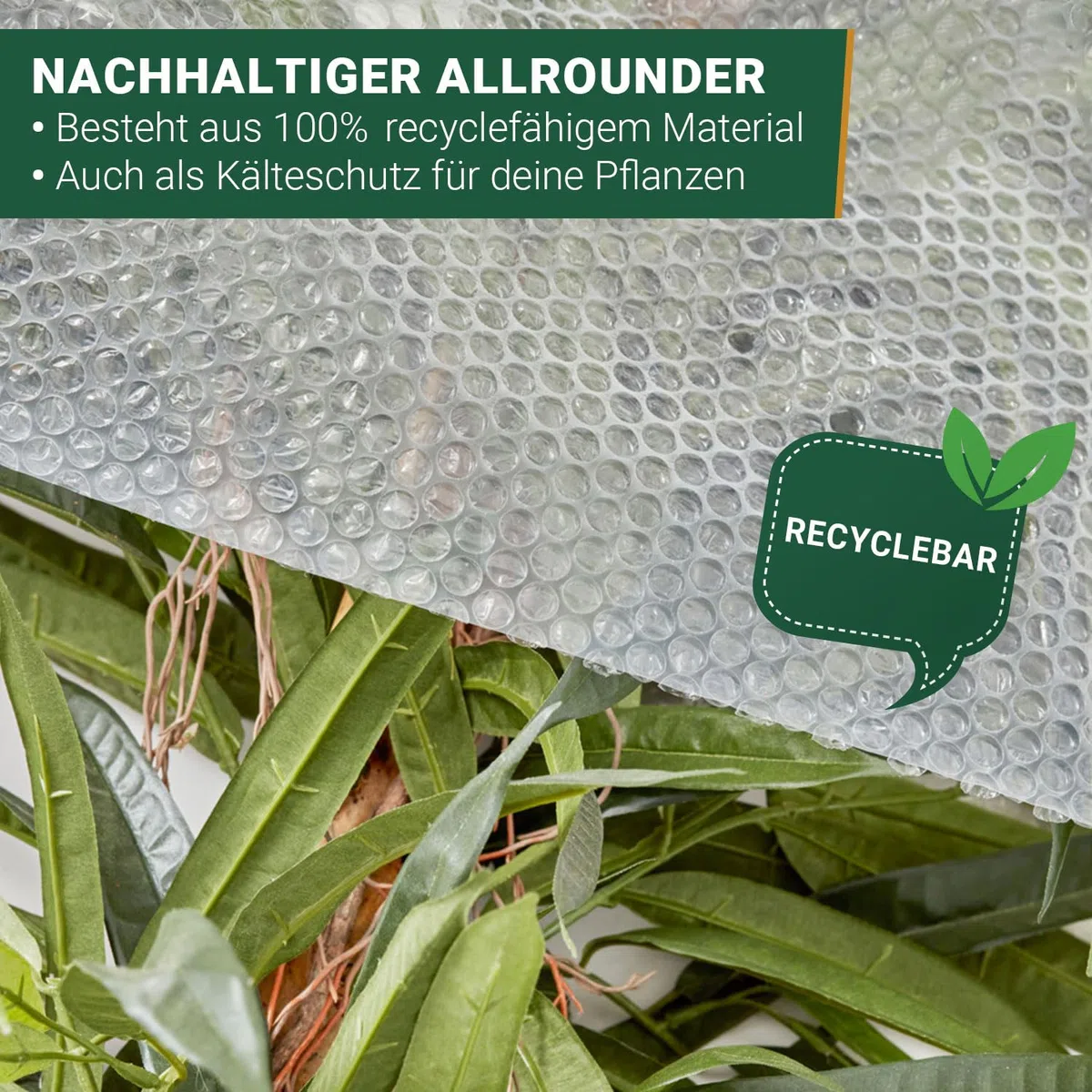 BB-Verpackungen 2 x Luftpolsterfolie 3-lagig 1,5 x 50 m Vlieskaschiert (75 my stark, Schutz von empfindlichen Gegenständen) - Sets zwischen 1 und 3 Rollen