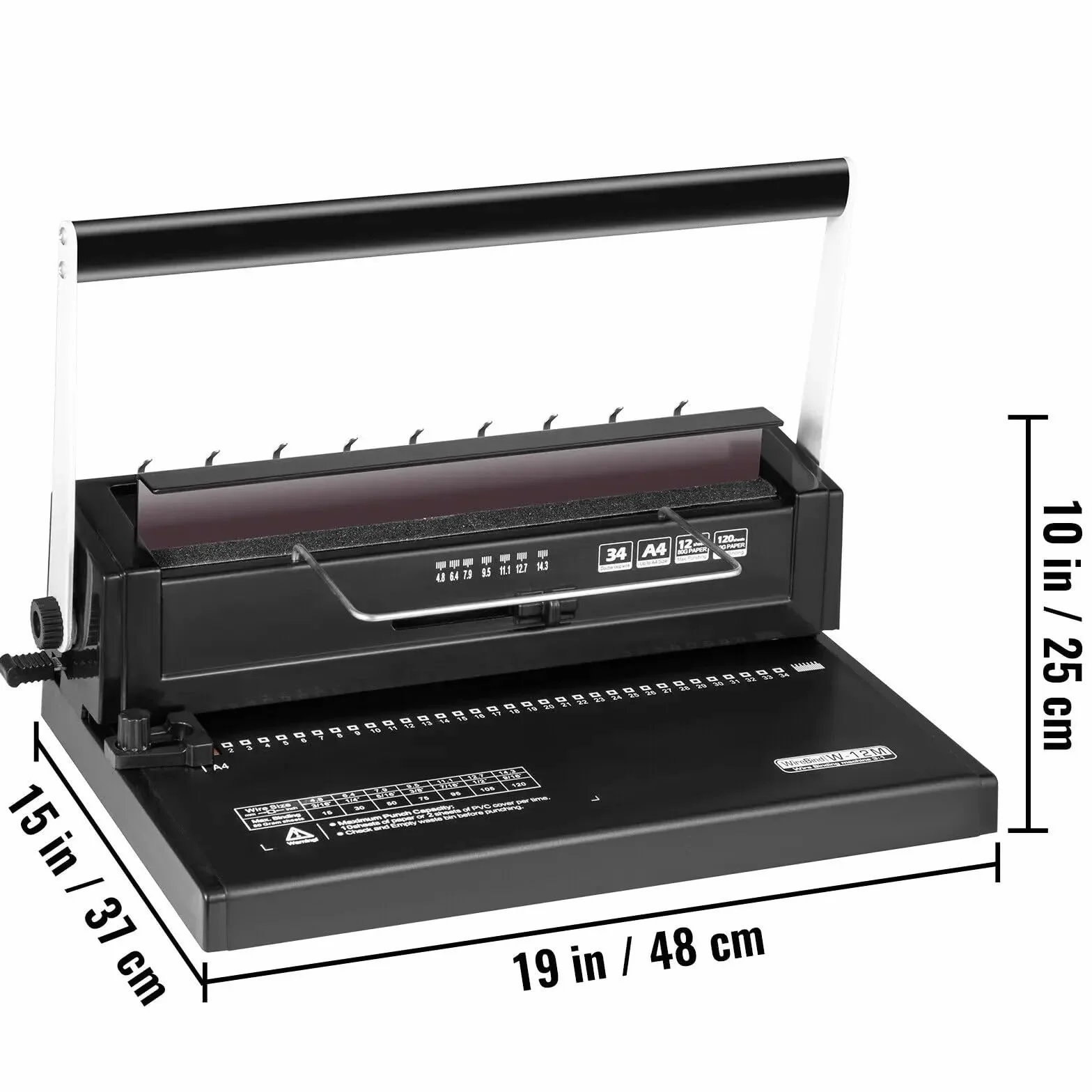 Drahtbindegerät 34 Löcher Handbuch Spulenbindungsmaschine Buch Bindungsmaschine Spiralspulenpapier Puncher Draht Binder fach Locher