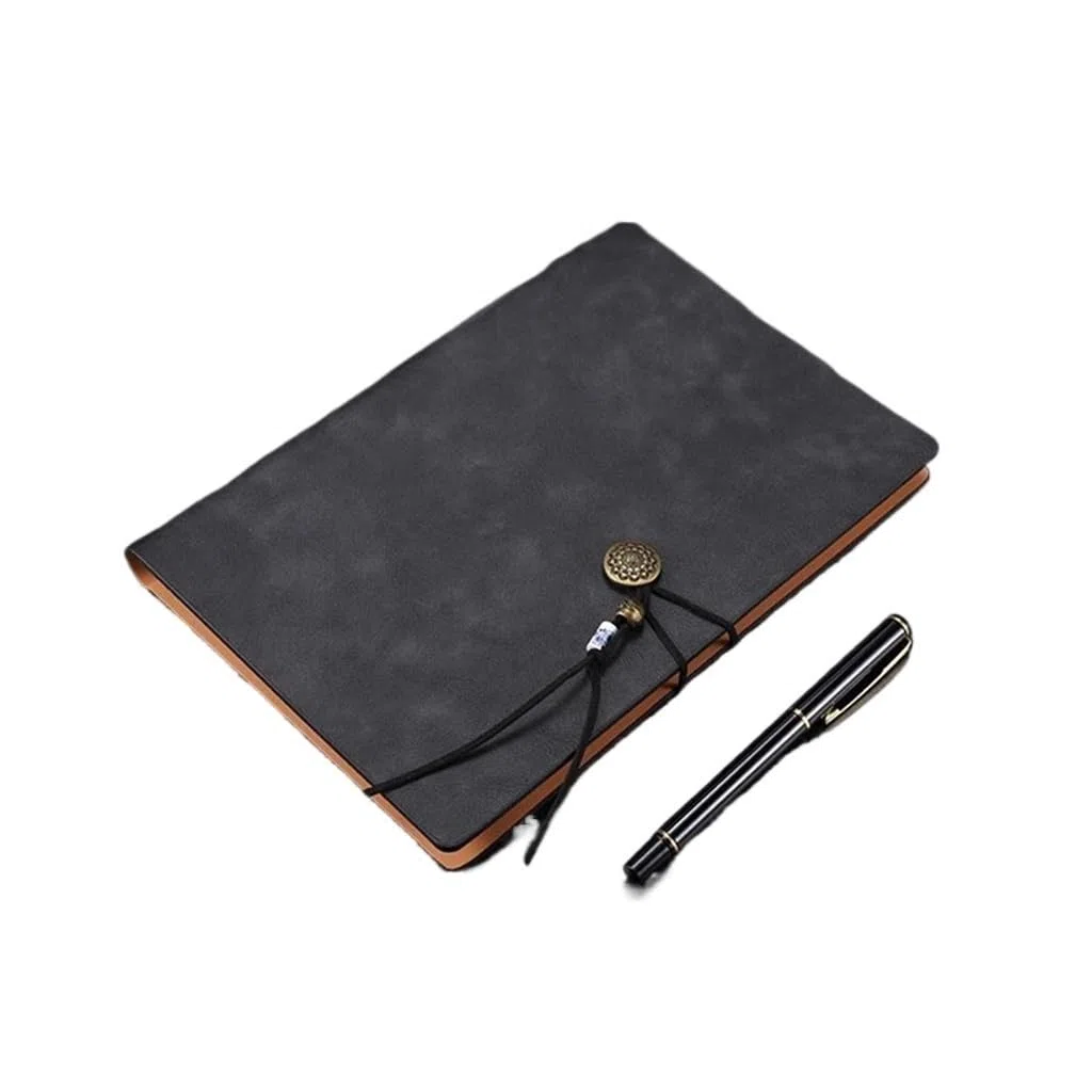 Notizbuch, A5, Retro, abnehmbar, lose Blätter, Business