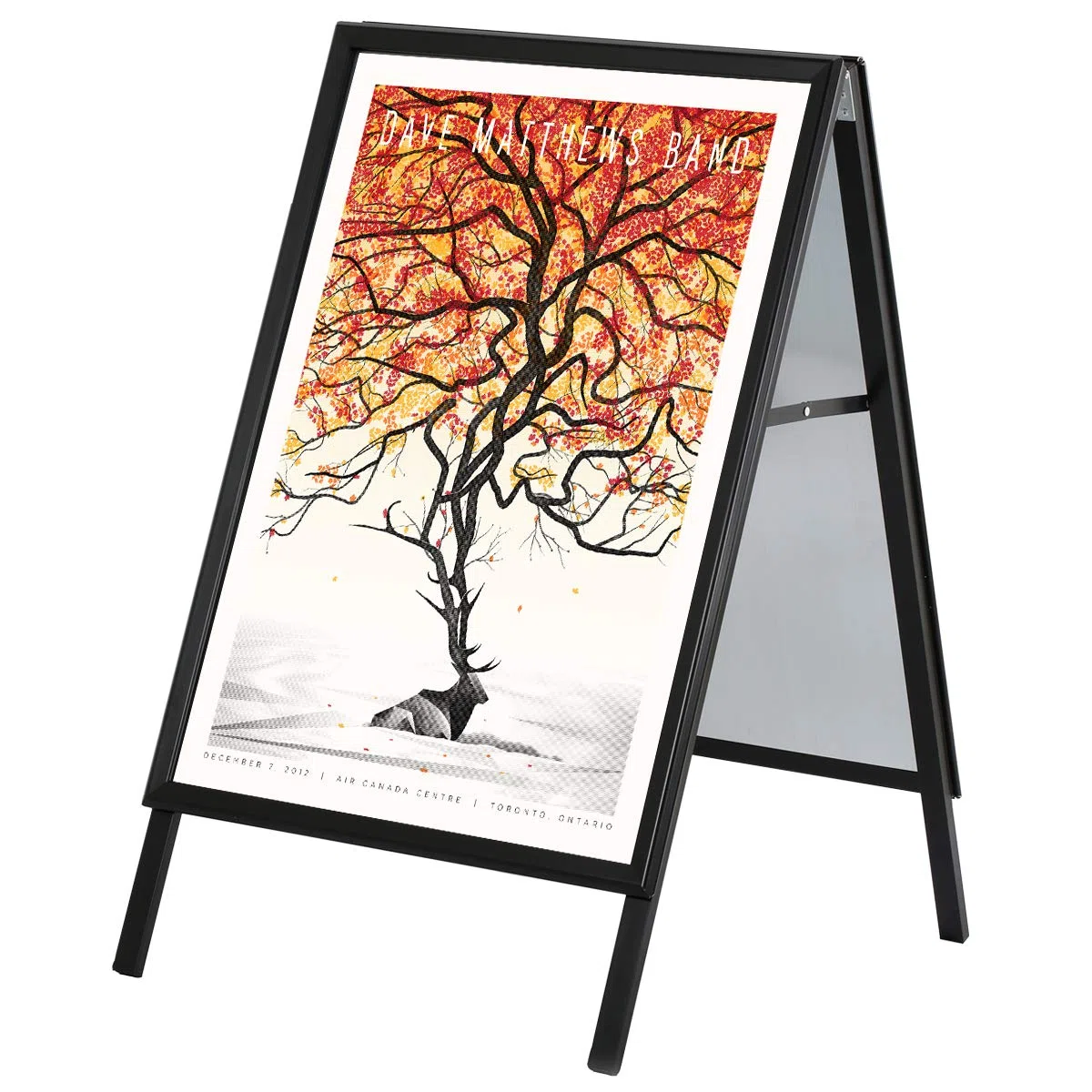 Kundenstopper Outdoor Wasserfest | Plakathalter in DIN A1 | Plakatständer mit 32 mm Gehrungsecken | Wetterfester Gehwegaufsteller ins schwarz | Werbetafel Outdoor