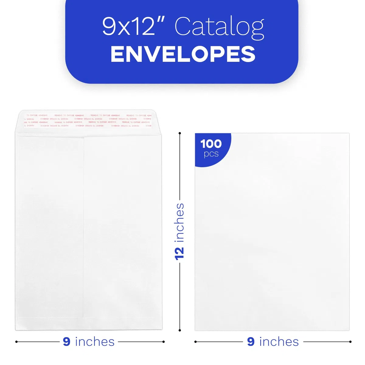 Catalog Briefumschläge, selbstklebend, 22,9 x 30,5 cm, Goefun Groß, Weiß, Briefgröße 22,9 x 30,5 cm, 100 g/m² Papier