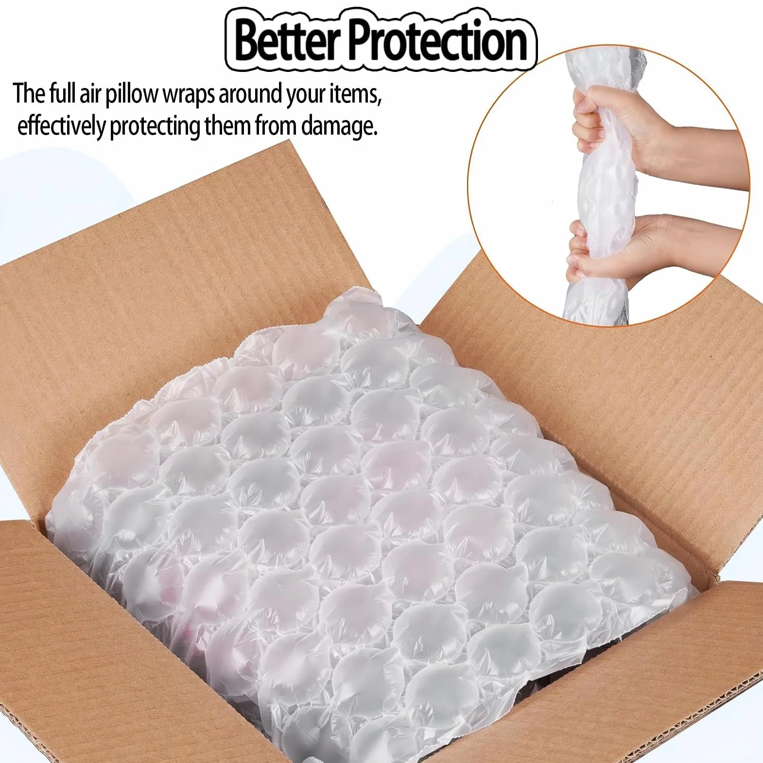 Aufblasbare, Perforierte Luftpolsterfolie, Rollen Mit Luftpolsterfolie, Maschine Erforderlich, 300 M/Rolle, Luftpolsterfolie FüR UmzüGe, Schutzverpackung whitemachine-50cm*300m*4