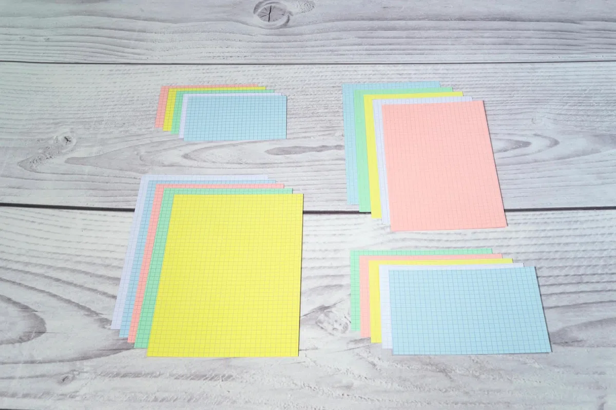 Exacompta 10 Packungen 100 Karteikarten 5x5 in Folie 210 x 297 mm Weiß