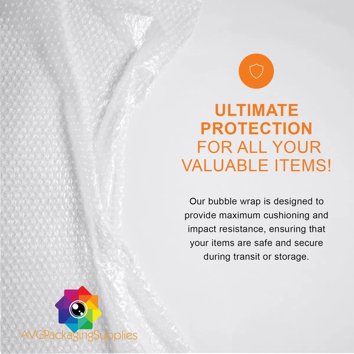 Luftpolsterfolie, perforiert, 45 m lang x 30,5 cm breit, Kunststoff, Bubble Wrap, Packmaterial, clear