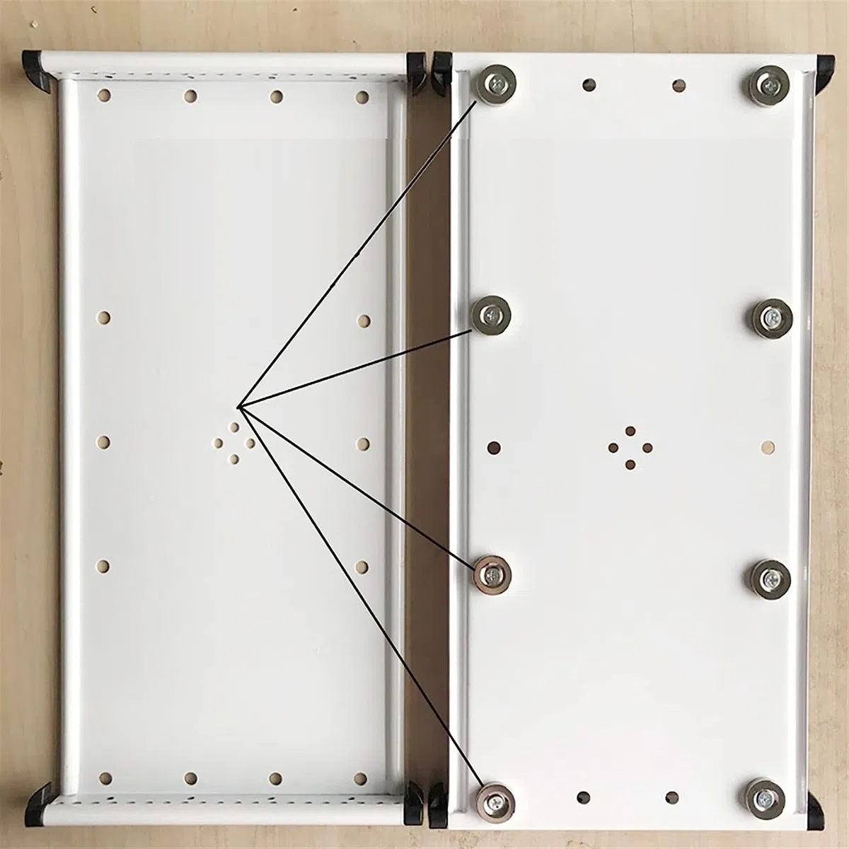 Kunst-Konferenzmappe, A4, Wandmontage, Informationsständer, 20 Seiten, magnetisch, Metall, Rot, 33 x 22,9 x 17,8 cm